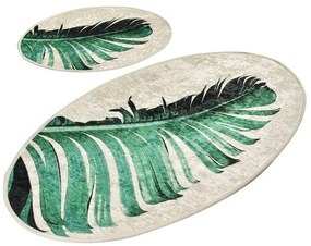 Set 2 covorase de baie Floret, Chilai, 50x60 cm/60x100 cm, multicolor