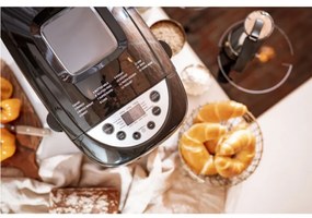 Masina de facut paine Mesko MS 6022, 1/1.5 kg, 850 W, 15 programe, Afisaj LCD, Agitator dublu, Cos mobil, Negru