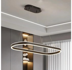 Brilagi - Lustră LED suspendată pe cablu PONDIE LED/43W/230V 80x30 cm neagră