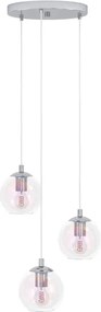 Eglo 901921 - Lustră suspendată pe cablu ARISCANI 3xE27/60W/230V crom lucios