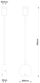 Globo 57311N - Lampă flexibilă LED MILLY 1xLED/3W/230V