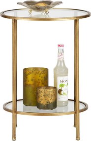 Măsuță auxiliară din alamă BePureHome Goddess, ⌀ 45,5 cm, culoarea bronzului