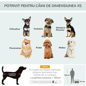 Transportor Câini Pliabil PawHut, Ușor de Transportat, Ideal pentru Călătorii, Gri, 46x36x41cm | Aosom Romania