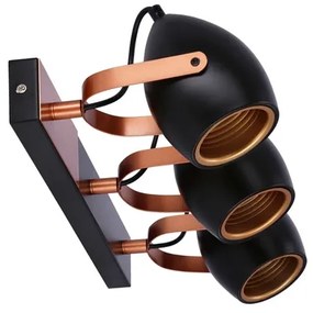 Spot ANICA 3xE14/40W/230V negru/cupru