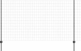 vidaXL Gard cu Stâlp Gri 1,4 x 10 m Oțel și PVC