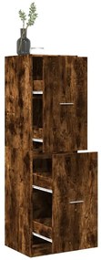 vidaXL Dulap de farmacie stejar fumuriu, 40x41x144,5cm, lemn prelucrat