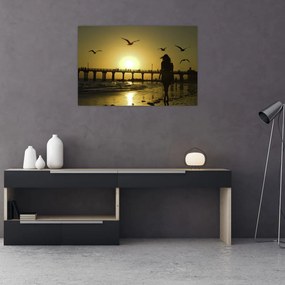 Tablou - Plimbare pe plajă (90x60 cm)