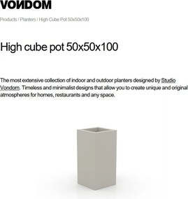 Ghiveci plante design decorativ modern exterior / interior CUBE POT 50x50x100cm