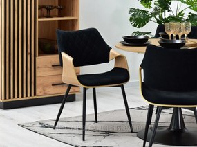 Scaun Rolf K (stejar negru + negru). 1111252