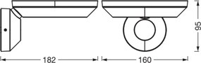 Osram - lampă de perete pentru exterior cu LED ENDURA STYLE LED/12W/230V IP65