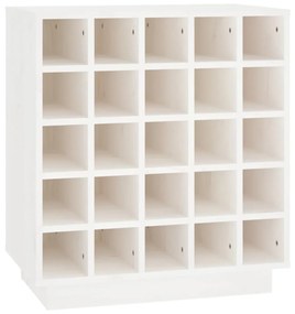 vidaXL Dulap de vinuri, alb, 55,5x34x61 cm, lemn masiv de pin