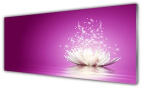 Tablou pe sticla Lotus Flower Floral violet