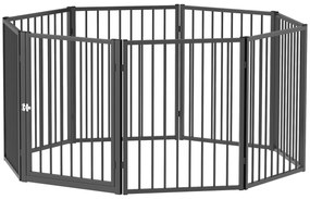 PawHut Parc pentru câini, parc pentru animale, 8 panouri, gard portabil pliabil, sigur, negru | Aosom Romania