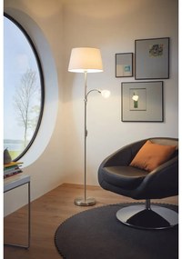 Lampadar gri cu abajur din sticlă/cu abajur textil (înălțime 170 cm) CONESA – EGLO