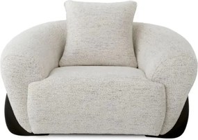 Fotoliu design LUX Siderno, Seashell off-white