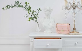 Dulap lemn masiv alb Pantofi Elizabeth, 95 × 39 × 98 cm