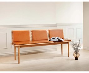 Bancă din piele maro cognac Elba - Hammel Furniture