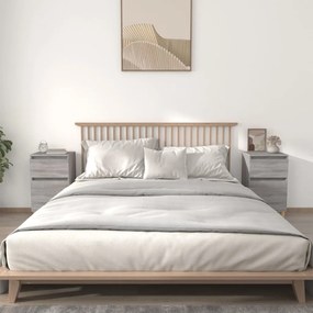 vidaXL Noptiere, 2 buc., gri sonoma, 40x35x70 cm