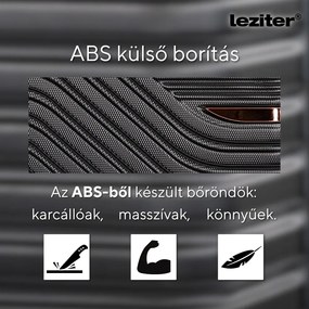 TraveLux Urban VII gurulós bőrönd szett fekete