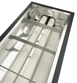 Corp de iluminat fluorescent 2xG13/18W/230V negru 120 cm