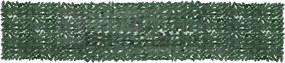 vidaXL Paravan de balcon, frunze verde închis, 500x100 cm