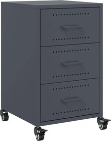 vidaXL Noptieră, antracit, 36x39x59 cm, oțel