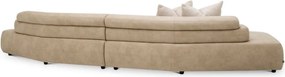 Canapea curbata design LUX Marvella, Valente beige