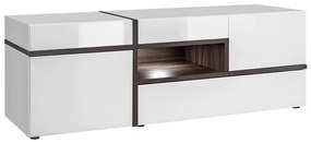 Masă TV Carlyn 28 PEW CS RTV (alb mat + brest perlă + alb ultra lucios). 1024471