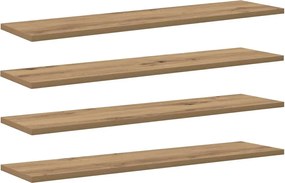 vidaXL Raft pentru cărți 4 pcs Maro 80 x 20 x 1,5 cm Lemn compozit