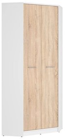 Dulap de haine de colț Nepo Plus 37 (alb + stejar sonoma) . Promo -31%. 1098446