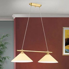 Lustra, Pendul realizat manual ARTDESIGN 2L, alama mat/ champagne