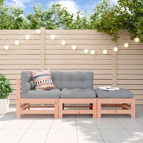 vidaXL Set mobilier de grădină, 3 piese, lemn masiv douglas