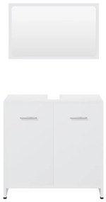 Set mobilier de baie, alb, PAL Alb, 1