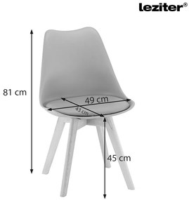 Silla scaun de luat masa 8 bucăți în negru