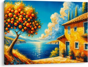 Tablou - Casă cu portocale II. (70x50 cm)
