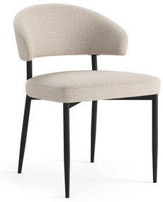 MAZZONI EXPORT IRIS Bej (material Basel 24) - SCAUN MODERN TAPIȚAT PENTRU SALON/SUFRAGERIE LOFT