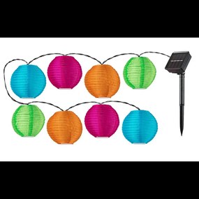 Lanț solar LED Rabalux 77048 cu 8 globuri dehârtie Titu