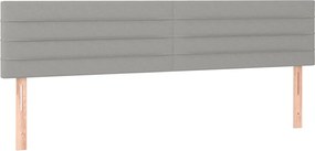 vidaXL Tăblii de pat, gri deschis, 160x5x78/88 cm, textil