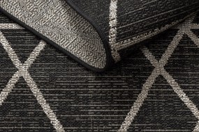 Covor sisal Floorlux 20508 negru si argint Triunghiuri