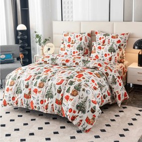 Lenjerie de pat din microfibra FESTIVE MAGIC alba Dimensiune lenjerie de pat: 2 buc 70 x 90 cm | 200 x 220 cm