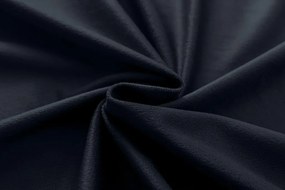 Draperie opaca neagra VELVET 135x250 cm Agățat: Inele metalice