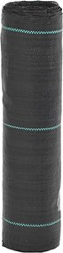 vidaXL Membrană antiburuieni, negru, 0,5x10 m, PP
