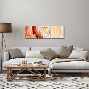 Tablou - Pictură abstractă (cu ceas) (90x30 cm)