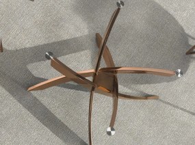 Masa dreptunghiulara design modern Veola auriu roze 140x95cm