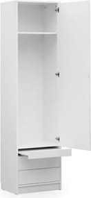Dulap Modern Loft S pentru pat rabatabil vertical - alb mat