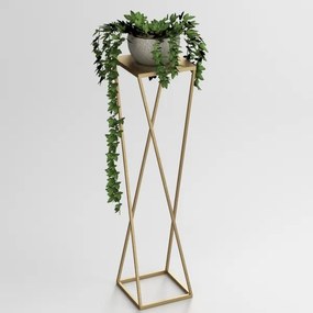 Suport de flori 100x24 cm auriu