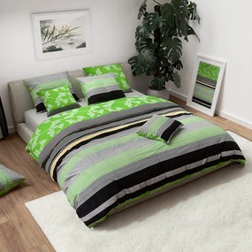 Lenjerie de pat din bumbac Renforce IMANI verde Dimensiune lenjerie de pat: 2 buc 80 x 80 cm | 200 x 200 cm