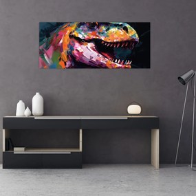 Tablou - Dinozaur, pictură (120x50 cm)