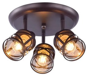 Plafoniera 3 spoturi design industrial metalica galben de chihlimbar OBERON 5337 RX