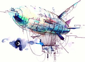 Fototapet - Navă aeriană (254x184 cm)